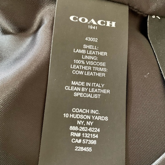 Forest green Coach leather jacket. - Picture 4 of 6